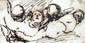 SALVATOR ROSA, Heads of Cherubs, pen